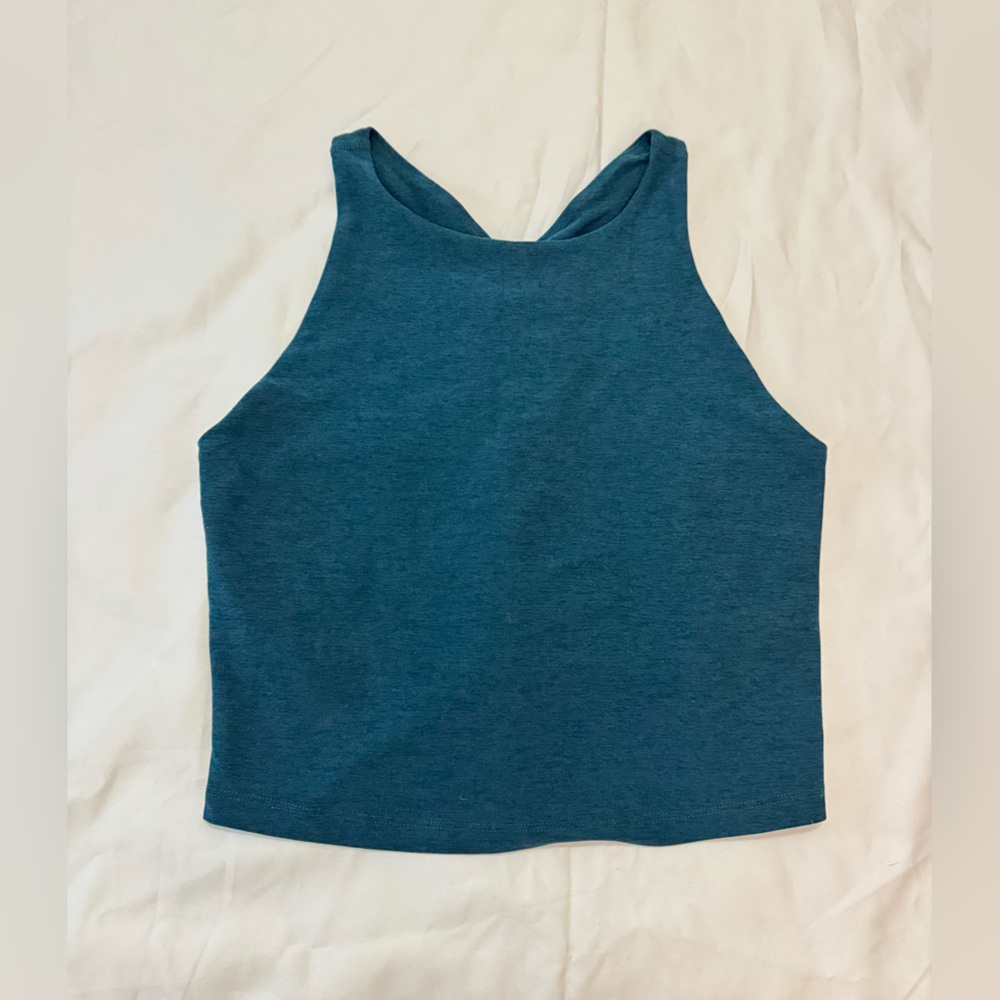 Beyond Yoga Teal High-Neck Tank Top